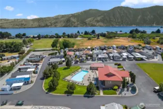 Clubhouse with pool