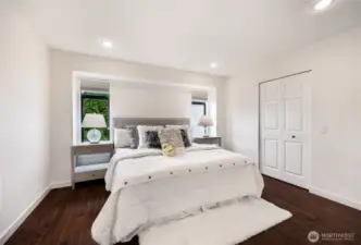 Primary suite with heated floor in bath