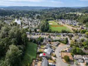 1 block to trail, playground, soccer field, and park