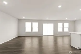 Open floor plan.  Pictures are for representational purposes only. Materials and colors may vary,