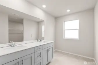 Large vanity with room to share.  Pictures are for representational purposes only. Materials and colors may vary,