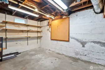 Ample basement storage