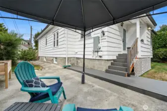 Back patio with cover