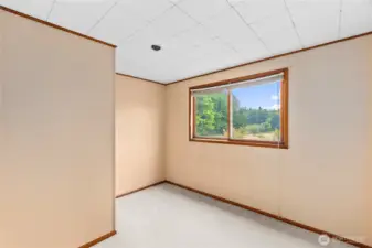 This is the small finished room upstairs.