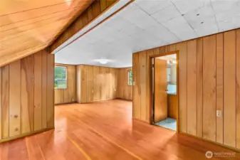 On the right is the 3/4 bathroom.
