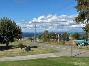 View of the Sound from the living room and deck