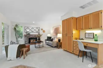 Family room W Office Built in