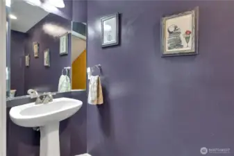 Main level half bath.