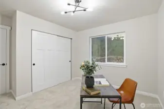 Bonus room with closet offers flexible living options