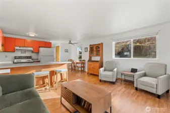 As a corner unit, Unit 1 enjoys abundant natural light throughout the day, enhanced by south-facing double-pane windows.