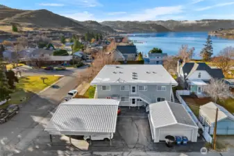 Each of the 8 units includes a reserved space under the carport, with additional street parking available.