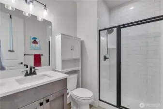 Main Floor 3/4 Bath - located right across from the main floor bedroom.