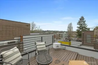 Fantastic territorial views from this fairly secluded rooftop deck.