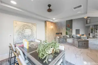 And downstairs there is always a community puzzle to work on, a warm fireplace to chill out next to, and people to chat with!