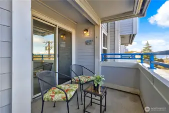 Deck with access from living room or primary bedroom.