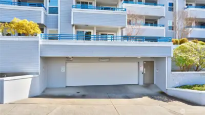 Entryway to covered parking.