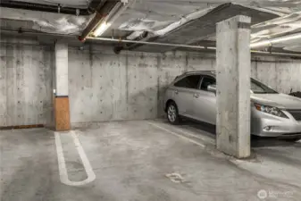 One of two assigned parking spots in underground garage. Only unit in community with 2 assigned spaces.