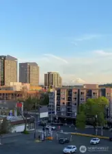 View from the balcony of beautiful Mt. Ranier.
