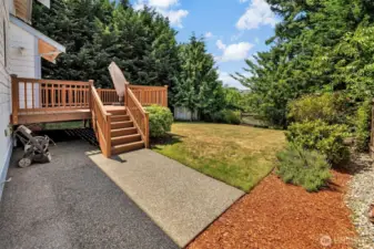 Step off the freshly painted rear deck and enjoy the fully fenced and private rear yard.