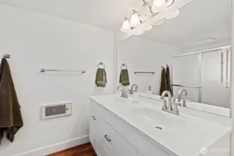 Primary bathroom with Tile shower