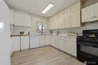 Quite a bit of counter tops and cabinets for a 900sq.ft home.