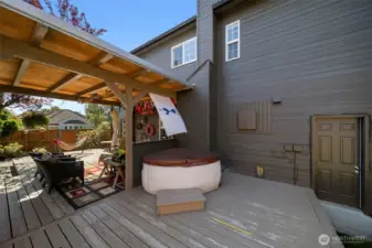 Soak in the hot tub under the stars