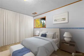 Virtually Staged 4th Bedroom downstairs