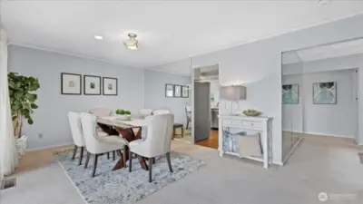 Separate dining area.