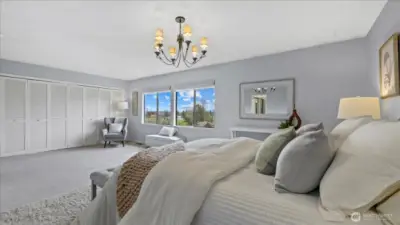 Enjoy a wall of closets.