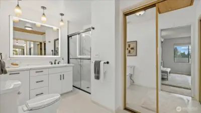 Recently remodeled Primary bathroom.