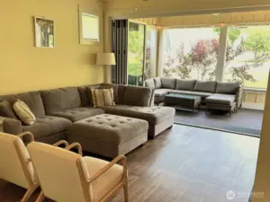 Nano Door fully opens to bring the outdoors inside.