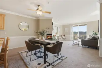 Open dining space ideal for entertaining or casual meals