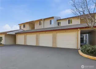 Private garage with extra storage space