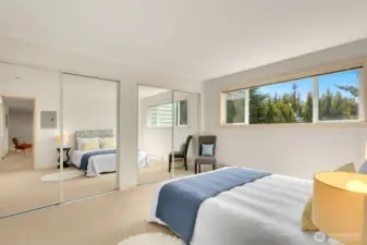 Primary suite with western exposure.