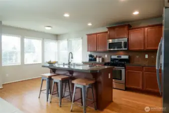 Large, open kitchen with room for a table if you'd like!