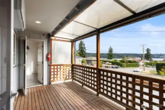 Enjoy the water view from your covered deck.