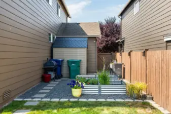Garden space and shed