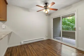 Dining Room with brand new LVP Flooring and Paint