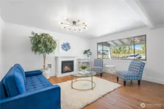 Living Room w/Electric Fireplace