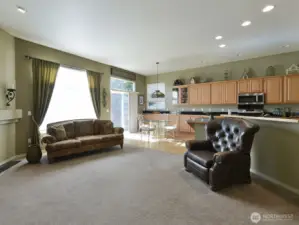 Large family room connected with the kitchen.....