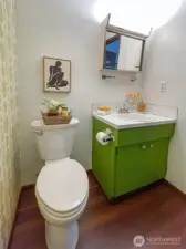 1/2 bath off family room