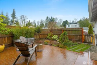 Another view of the private garden patio off of the living room.