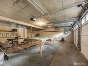 Large 2 car garage to park your vehicles, extra storage space or for room for games.