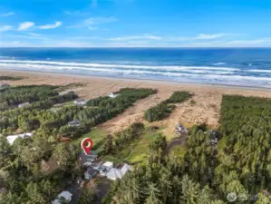Ocean View home nestled in a private setting with a private, deeded path to the beach.
