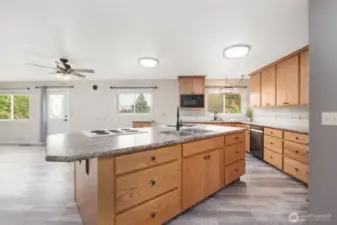 Open Kitchen with Large Island