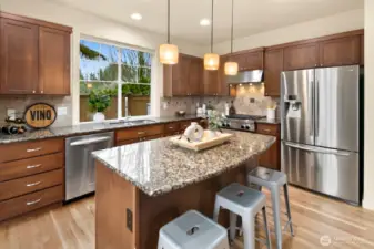 Chef's Kitchen With Stainless Steel Appliances