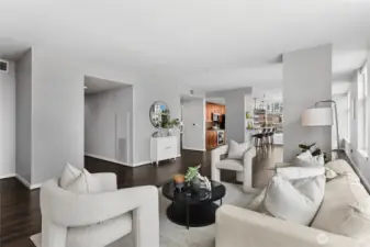 Here you are looking toward your entry hall and the dining area.