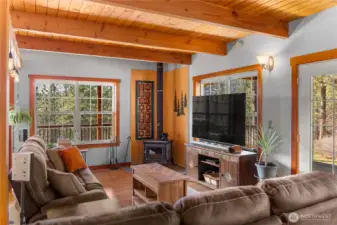 Wood stove for cold mornings