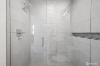 Second Floor Glass and Tile Shower