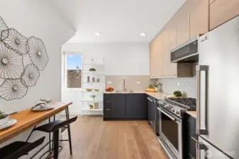 Main Level- Kitchen with Dining Area